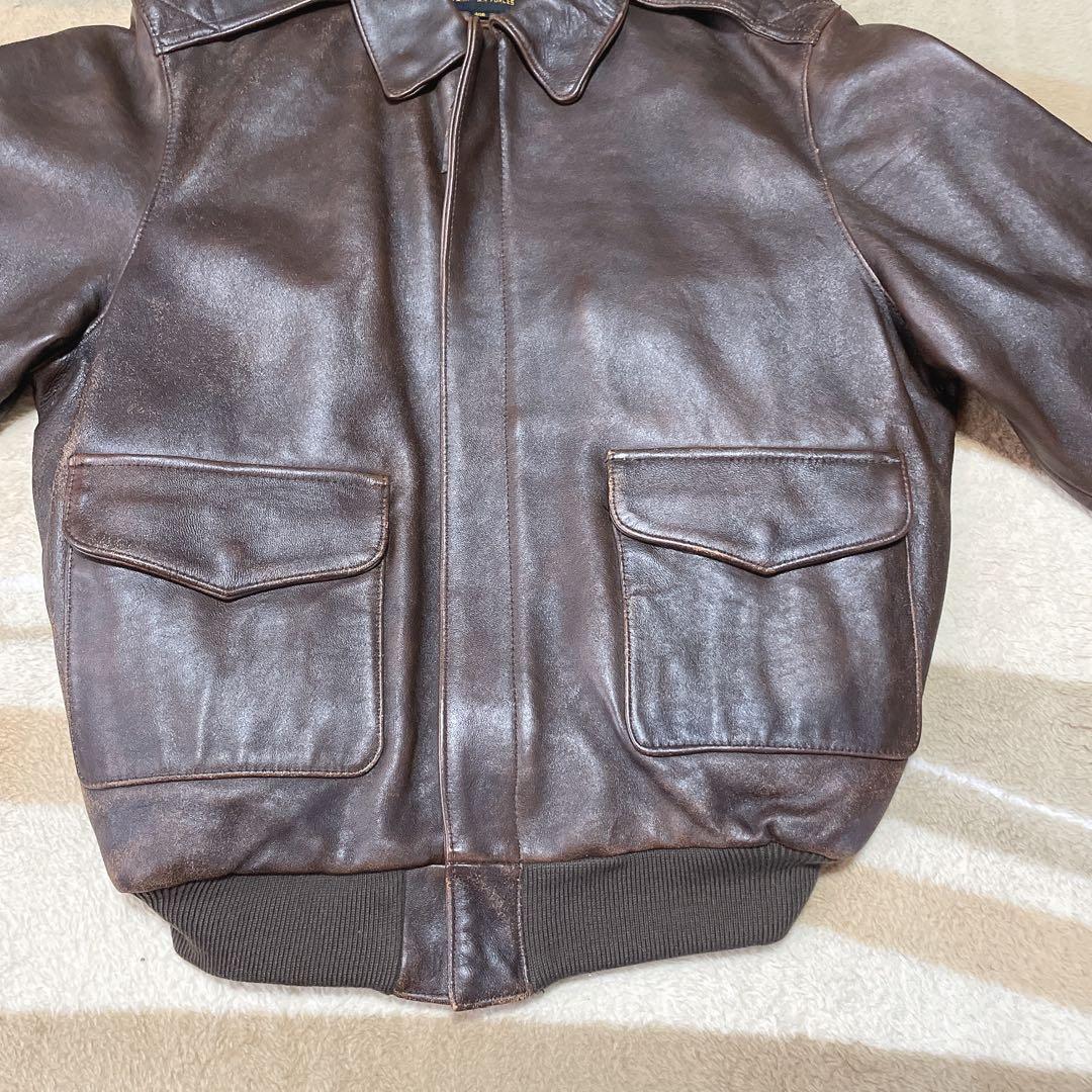 A-2 フライトジャケット 40R ブラウン　羊革
