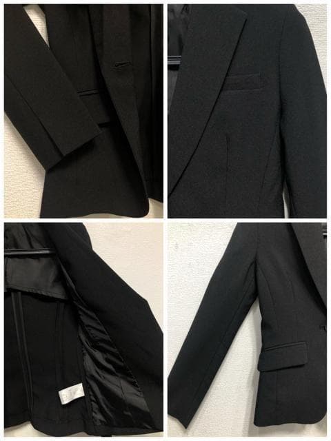 新品☆5号♪S♪黒系無地♪ブラックフォーマル♪2パンツスーツ◯D353