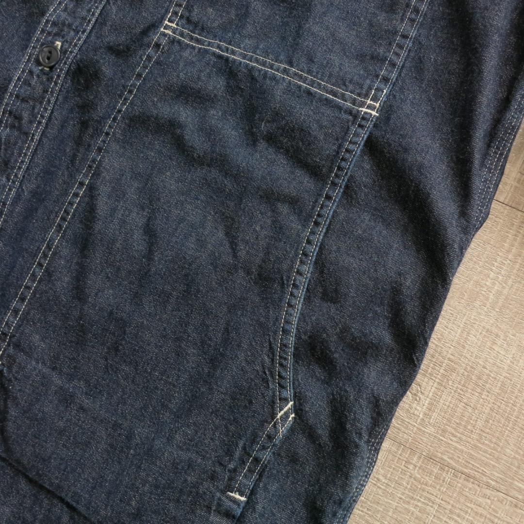 XL SASSAFRAS Feel Sun Bud Half デニムシャツ