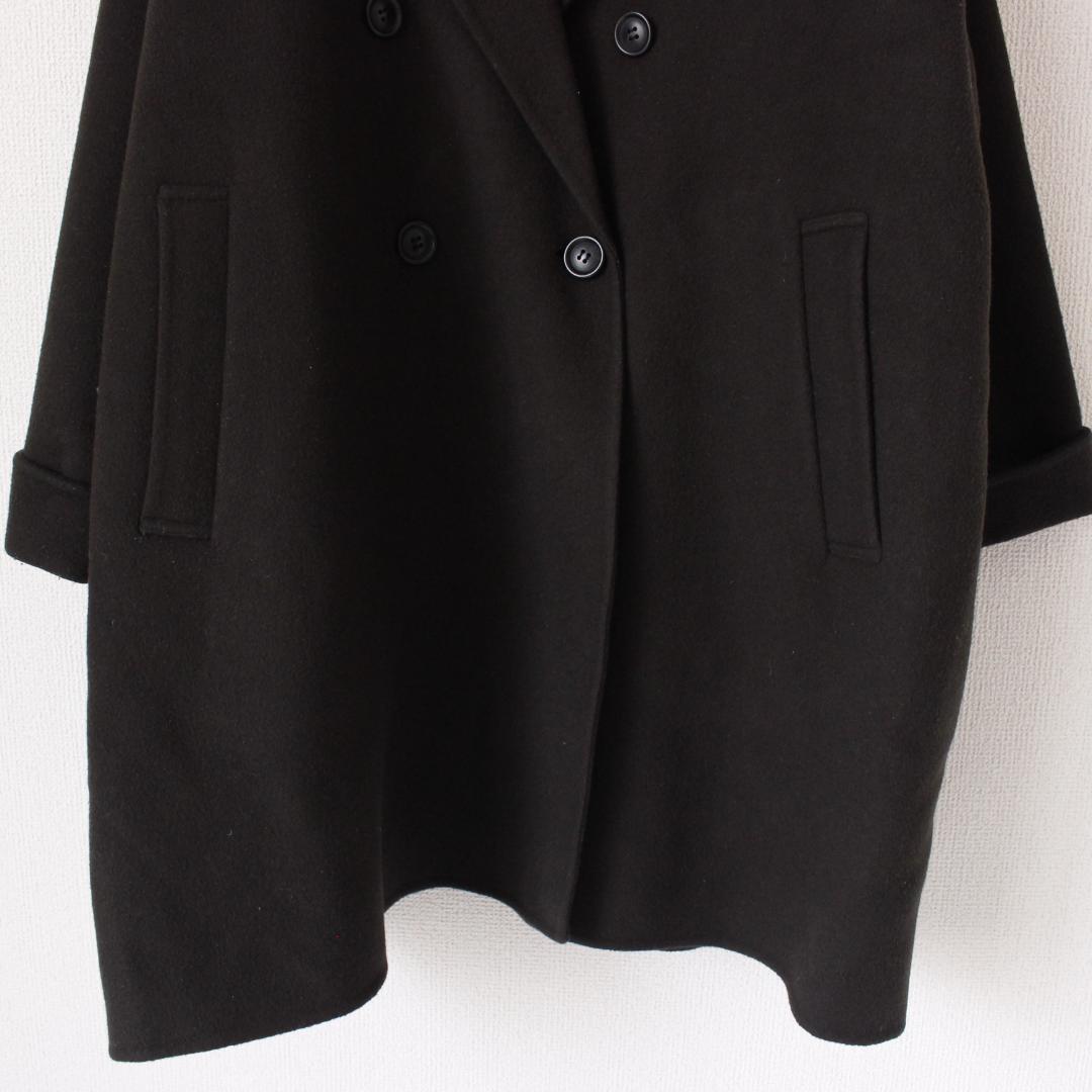【24AW】Mila Owen ワイドシルエットダブルブレストコート ブラック