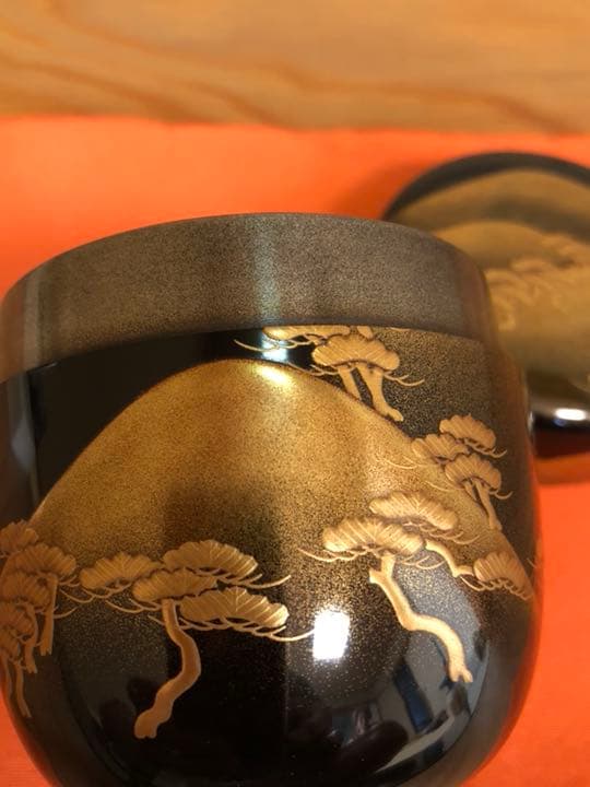 ナツメ 輪島塗 茶平一斎 遠山利休棗 蒔絵 箱付き