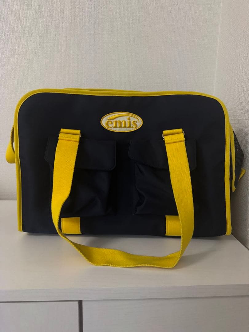 emis キャリーバッグ ネイビー/イエロー