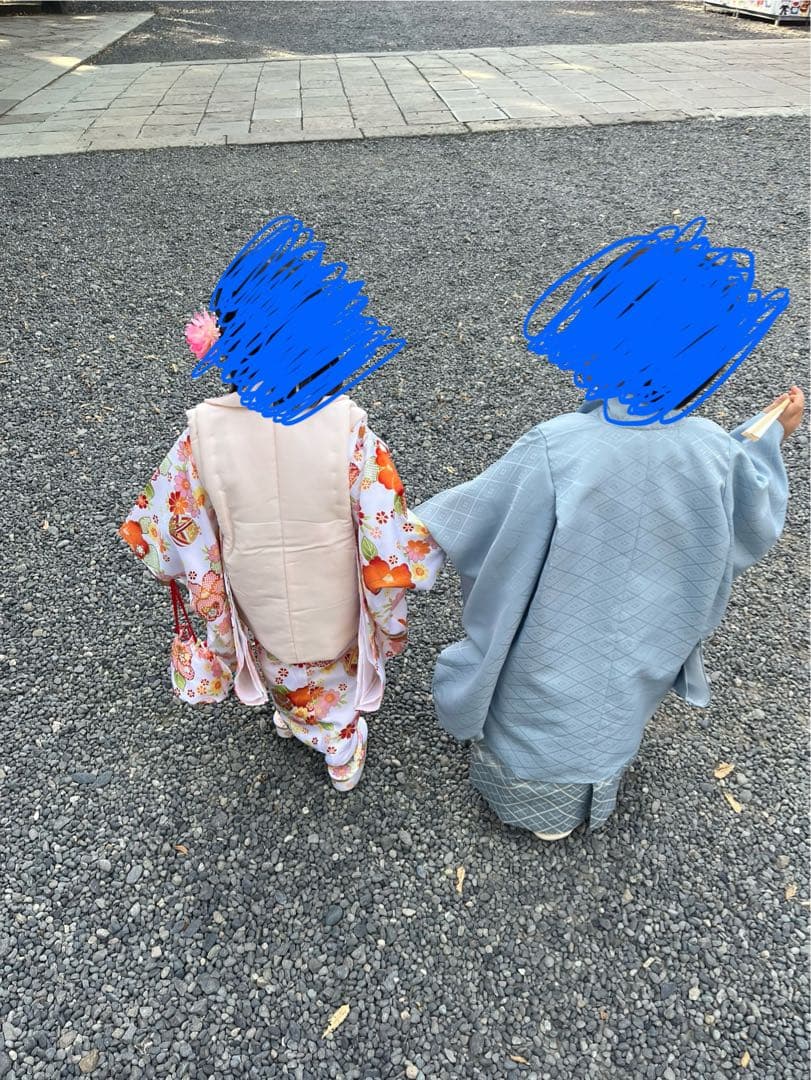 水色　着物セット 100-110センチ　5歳　七五三