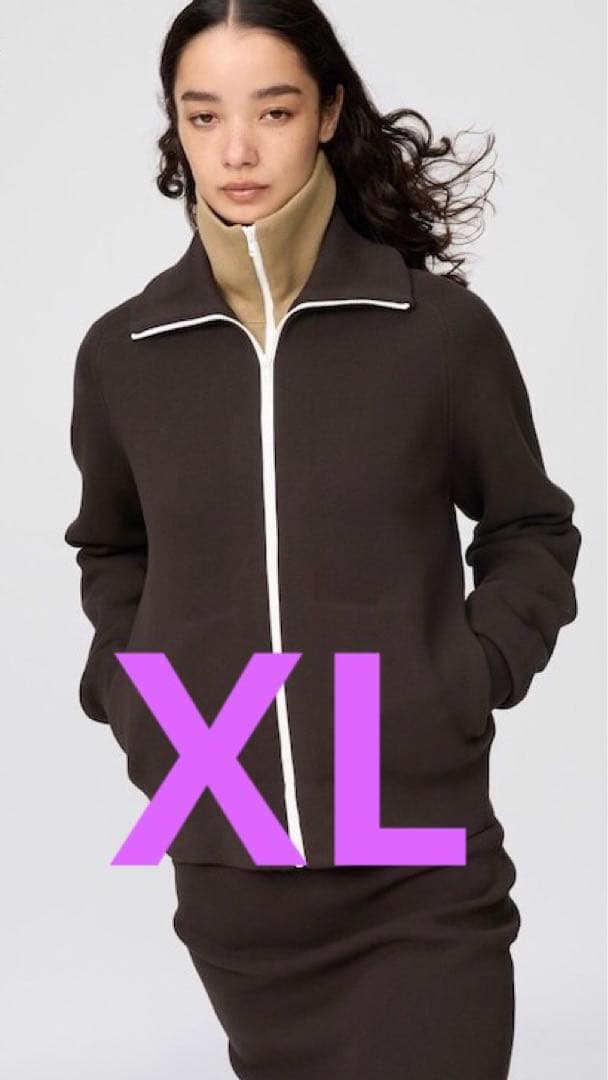 ユニクロC ミラノリブフルジップカーディガン　XL