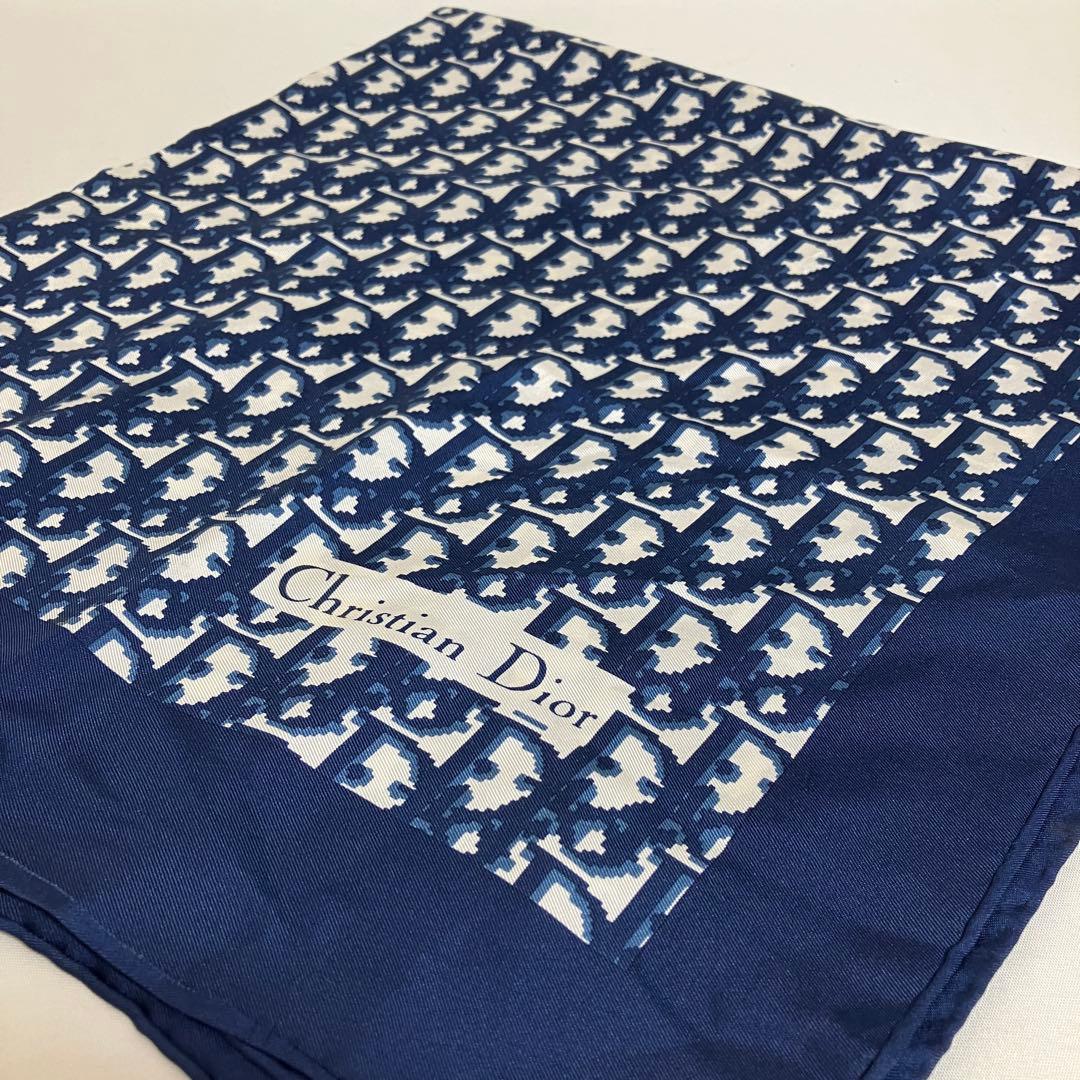 2511-129｜クリスチャンディオール スカーフ シルク ネイビー