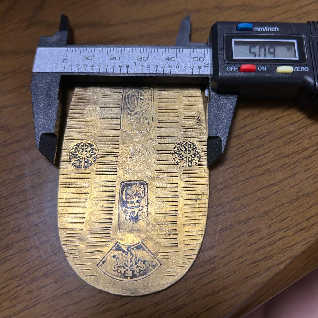 天保五両判金（天保時代）背に保 七 き の極印あり（真贋不明希少品）