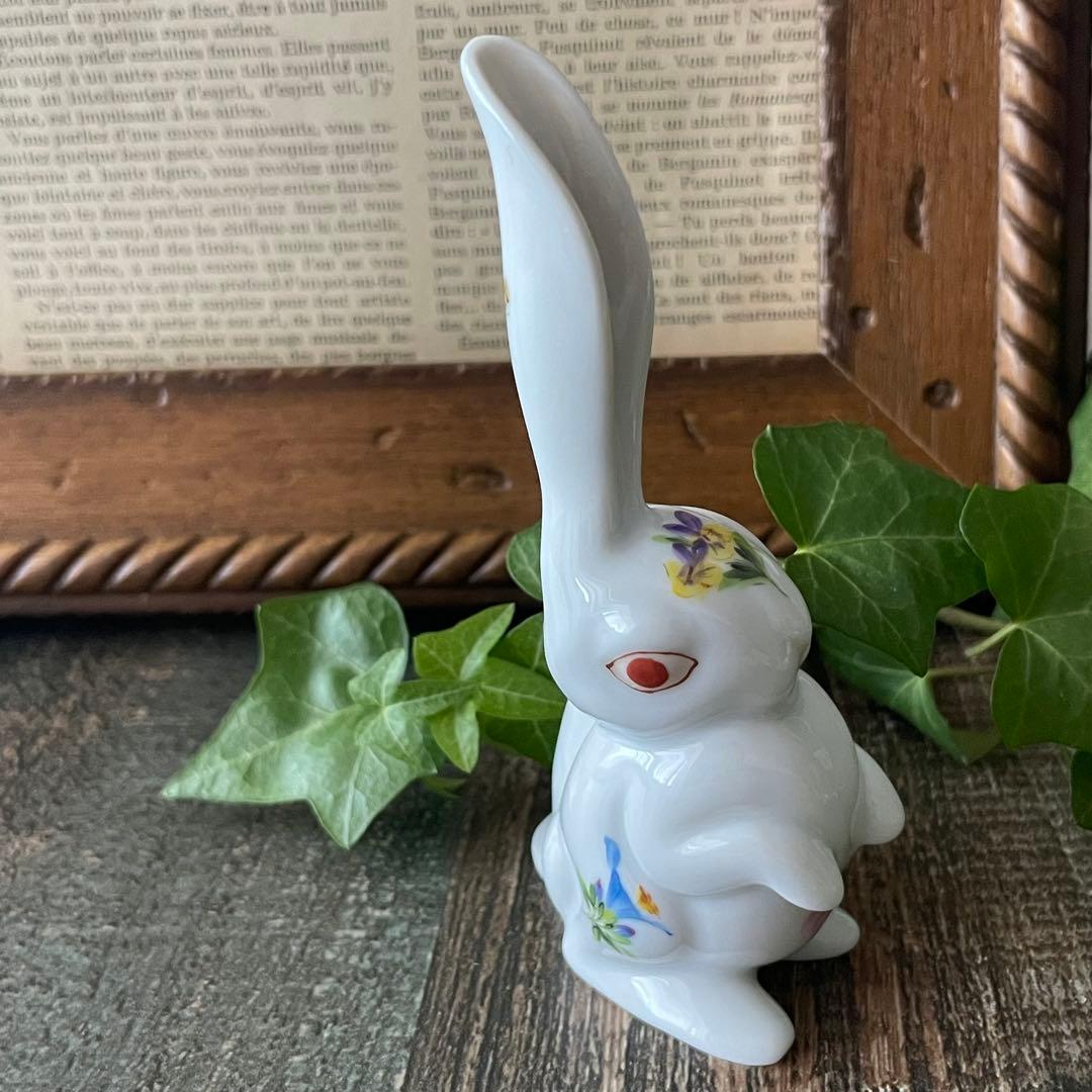 HEREND ヘレンド　フィギュリン　花柄　うさぎ