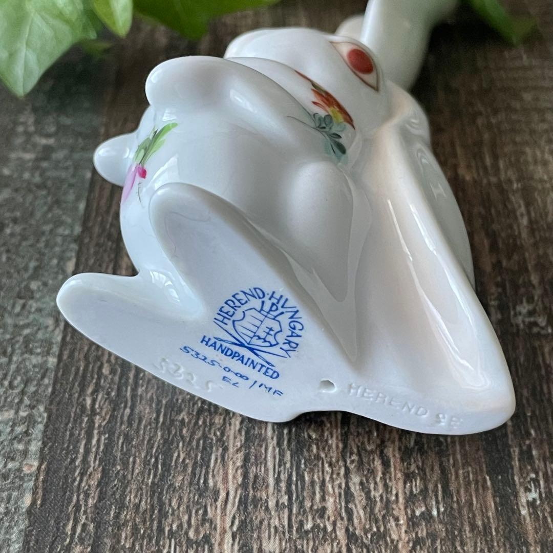 HEREND ヘレンド　フィギュリン　花柄　うさぎ