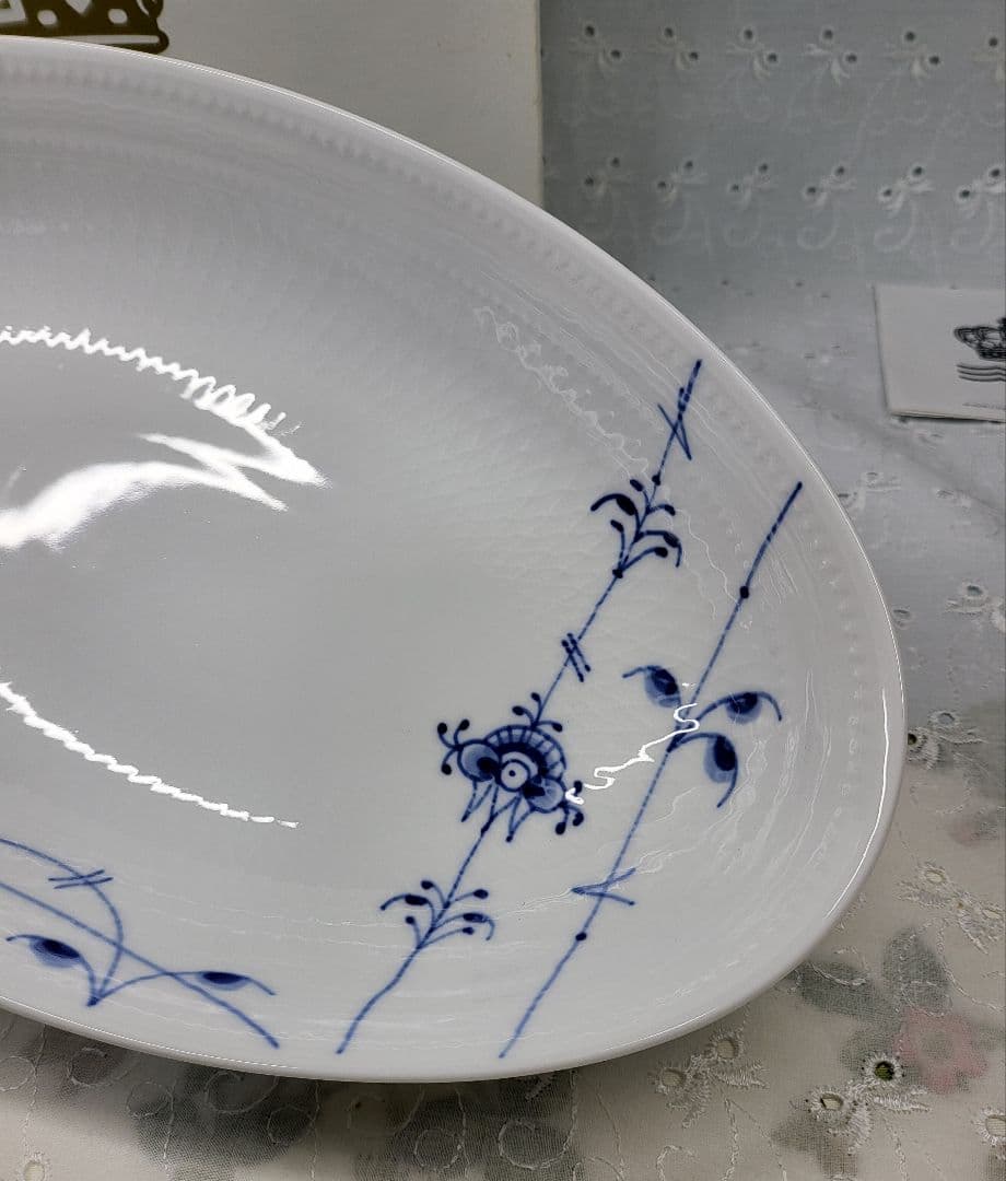 未使用✨ロイヤルコペンハーゲン ブルーパルメッテ オーバルディッシュ 2枚 深皿