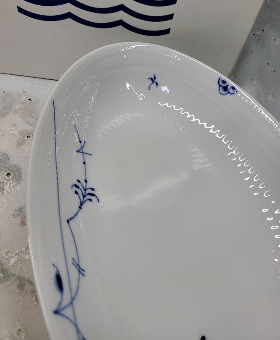 未使用✨ロイヤルコペンハーゲン ブルーパルメッテ オーバルディッシュ 2枚 深皿