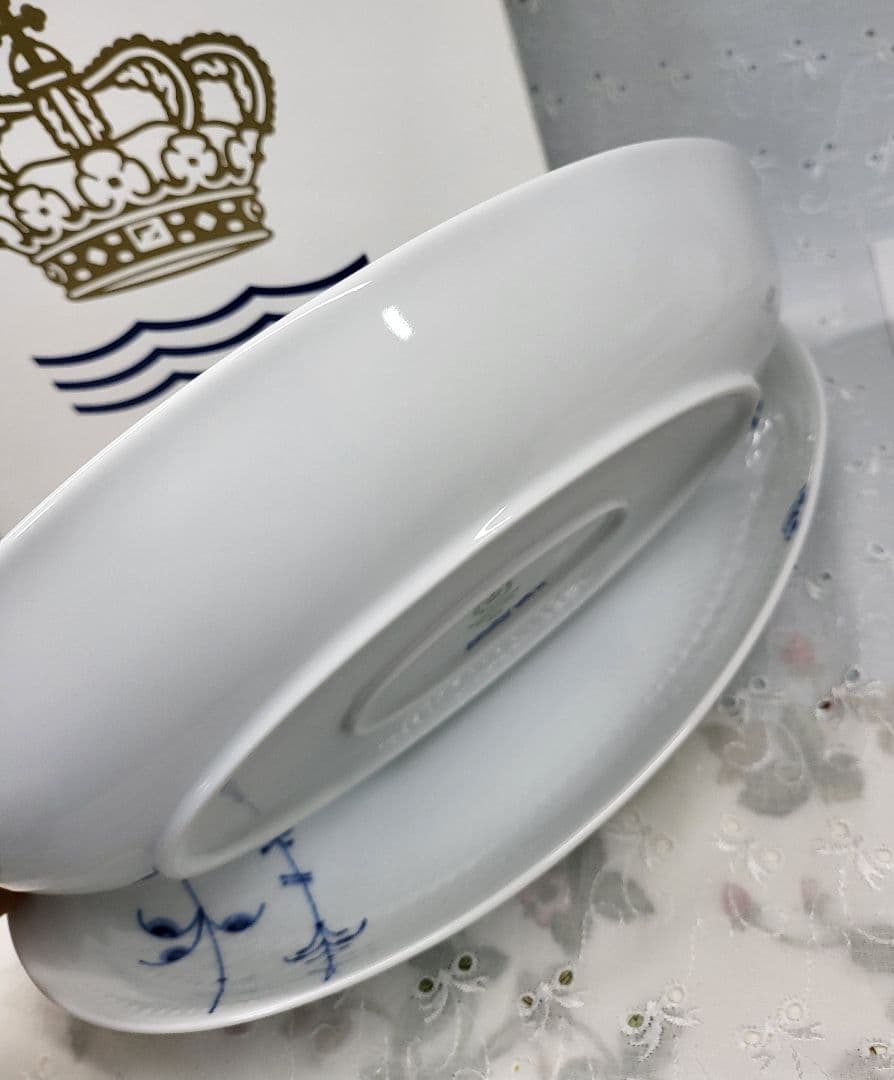 未使用✨ロイヤルコペンハーゲン ブルーパルメッテ オーバルディッシュ 2枚 深皿