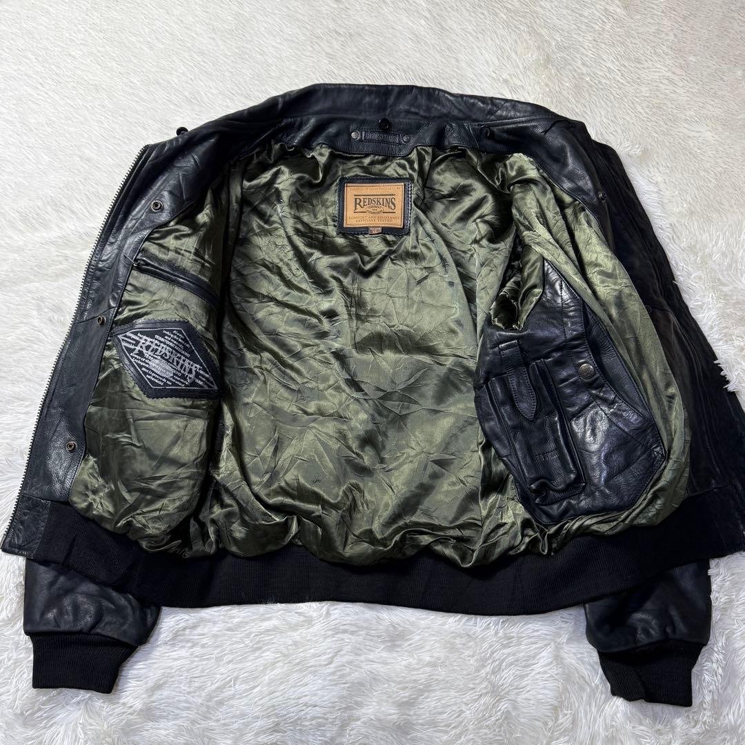 【90s】REDSKINS レザー フライトジャケット XL フランス空軍仕様