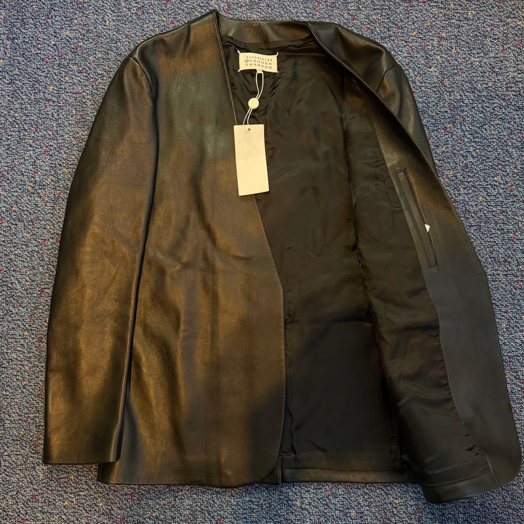Maison Margiela メゾンマルジェラ レザー　ノーカラージャケット