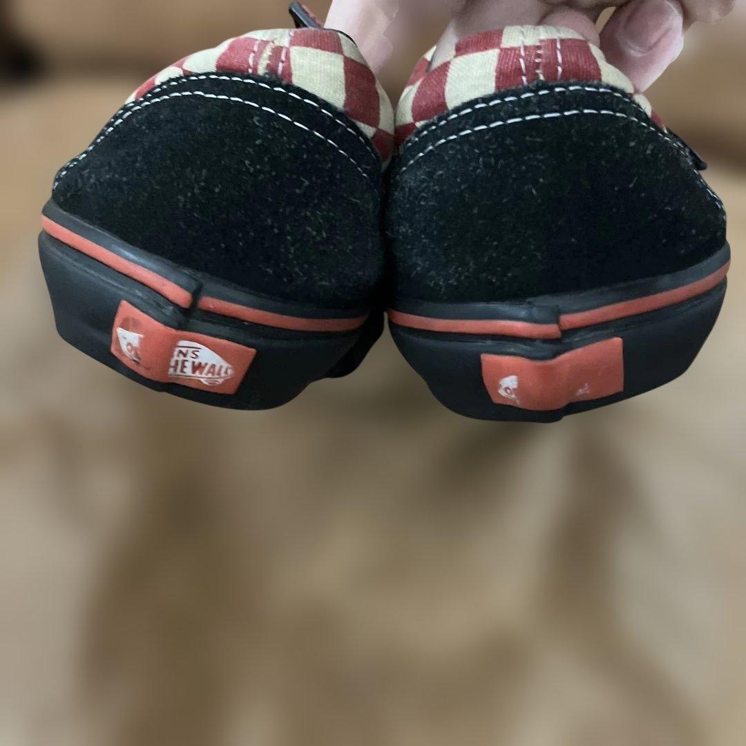 レア　中国製バンズカスタム　赤チェッカーオールドスクール27.5