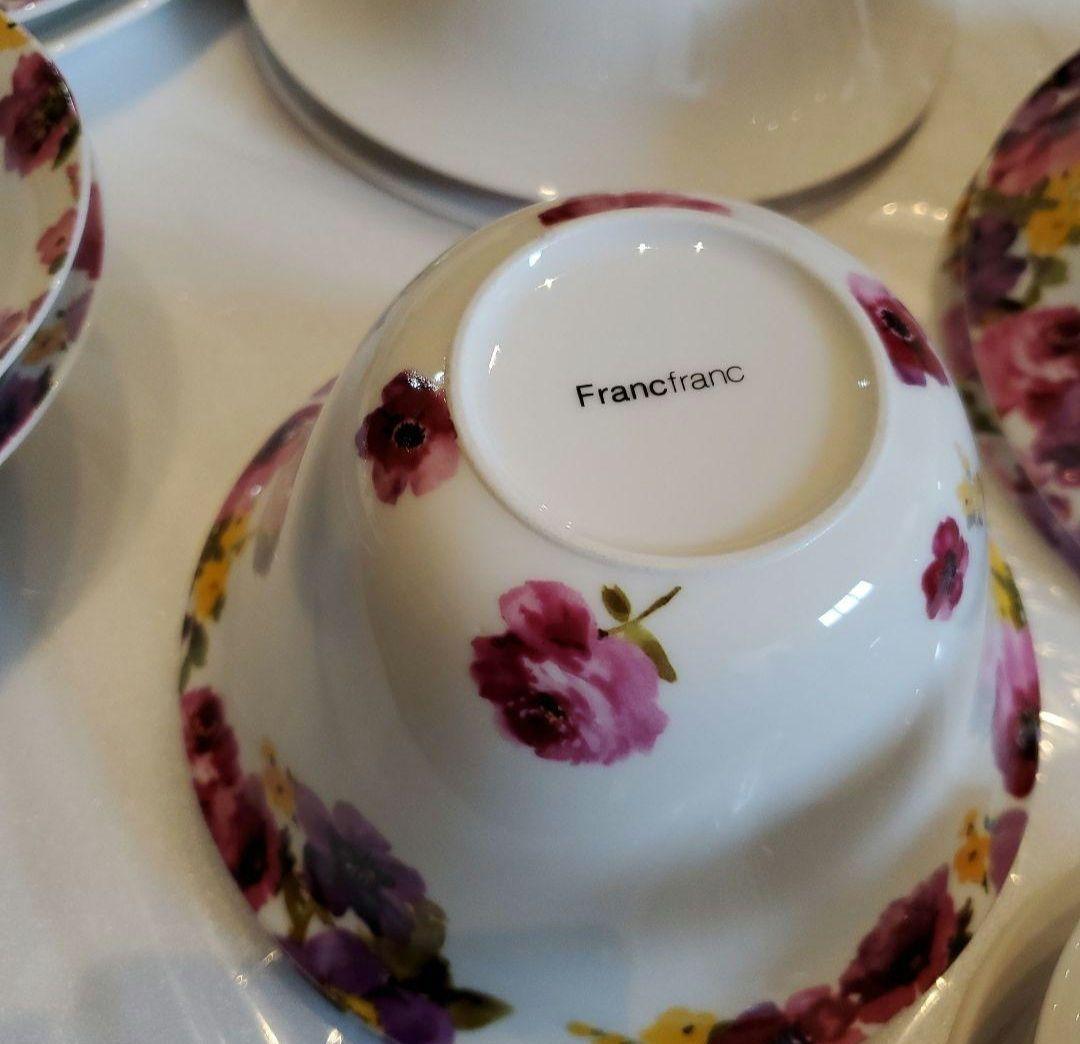 メルカリ便送料込♪Francfranc♪花柄陶器深皿フランフランフロナFLONA