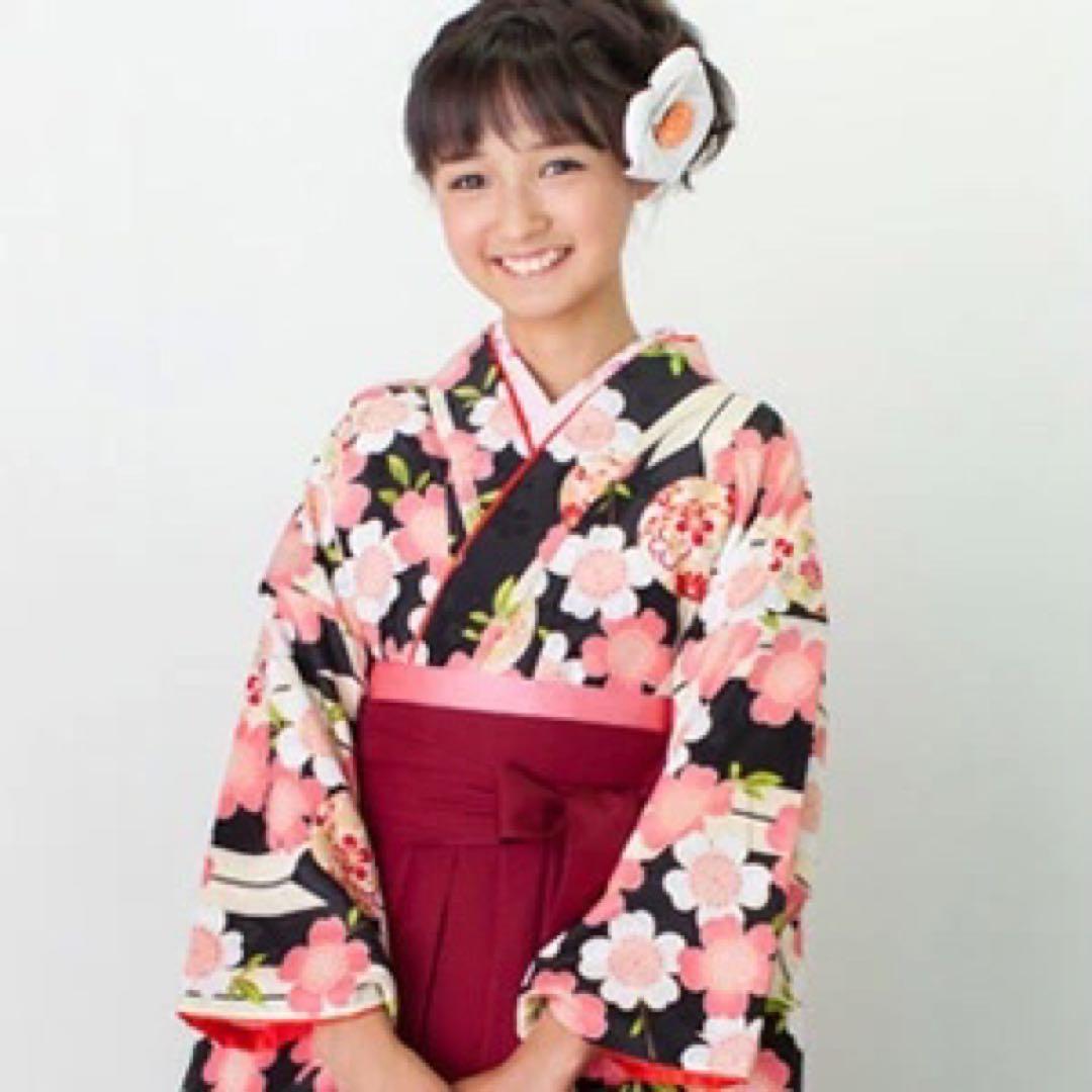 卒業式 袴 小学生 女の子 140 145 ジュニア袴4点セット011