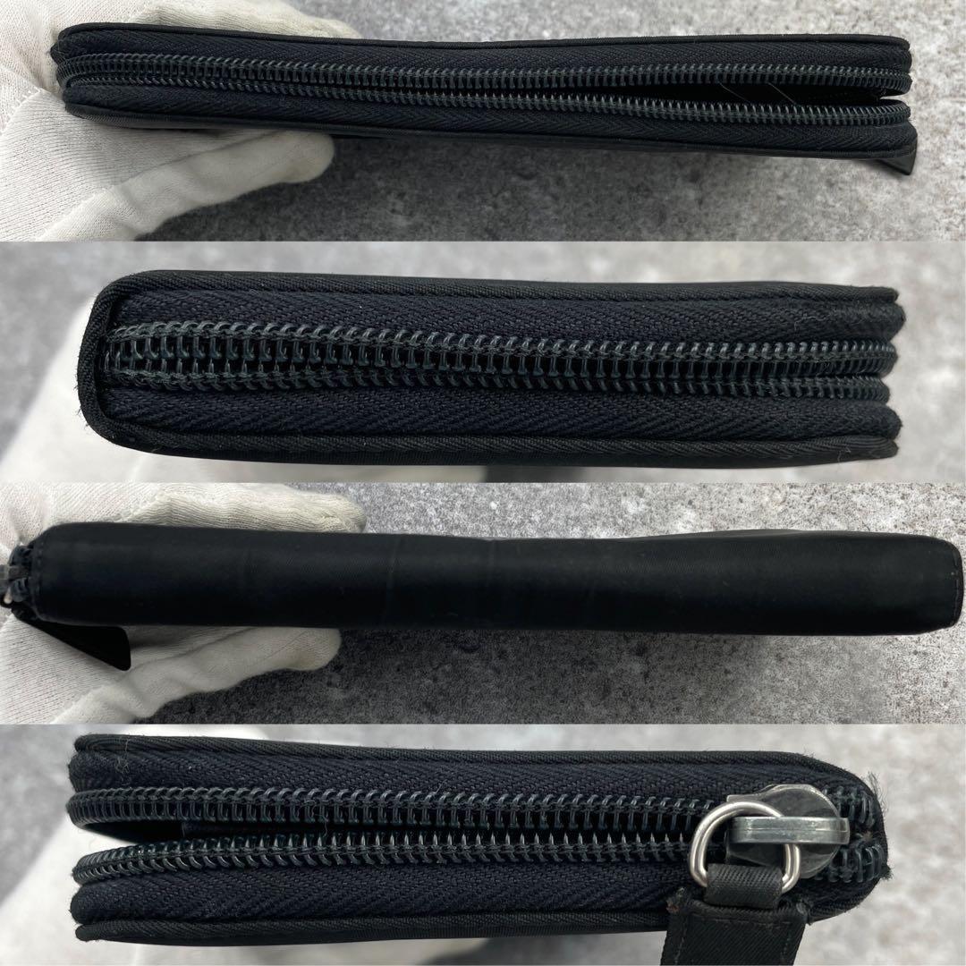 PRADA プラダ　長財布　ジッピー　黒　ブラック　ナイロン　三角ロゴ