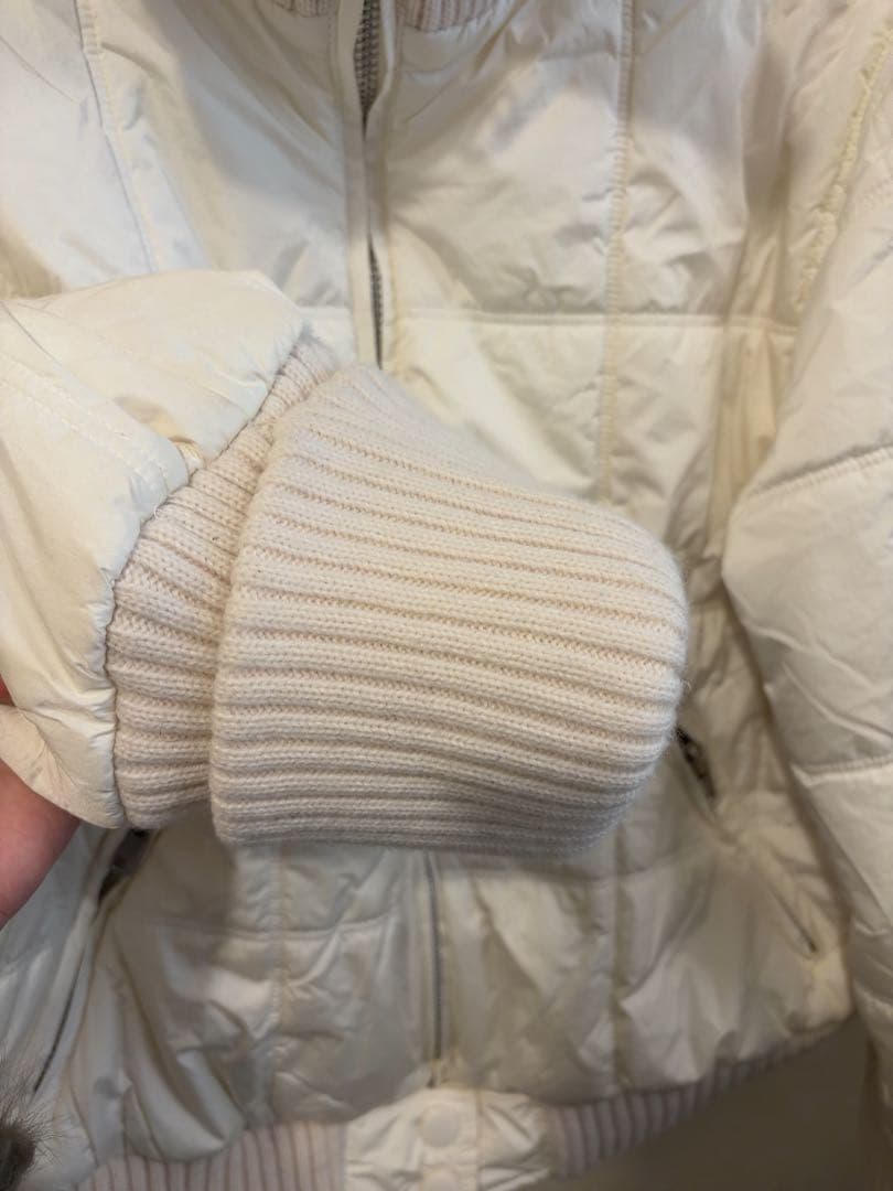 【美品】ANDMARY Mary quilting jacket wh×bg