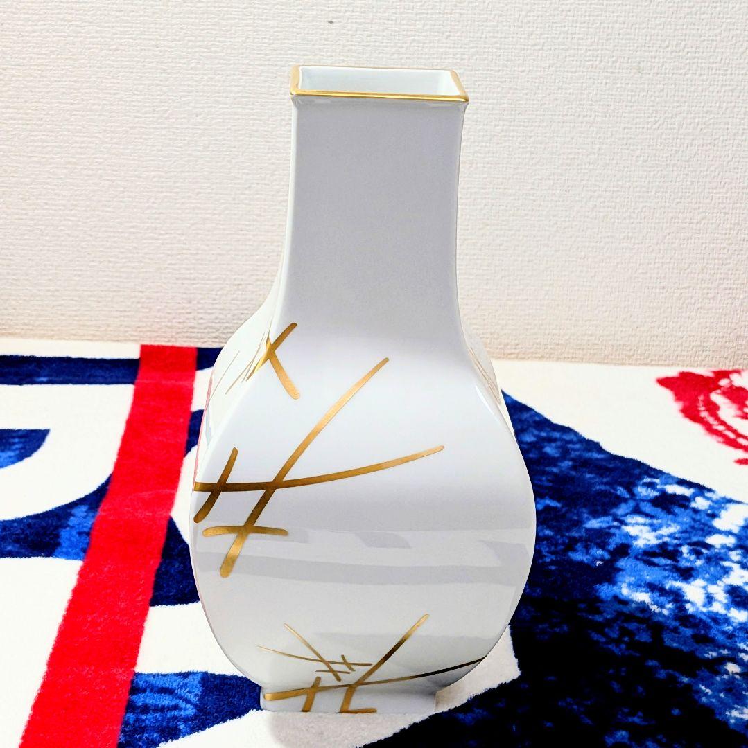 未使用品　マイセン花花瓶　剣マーク　⚔️