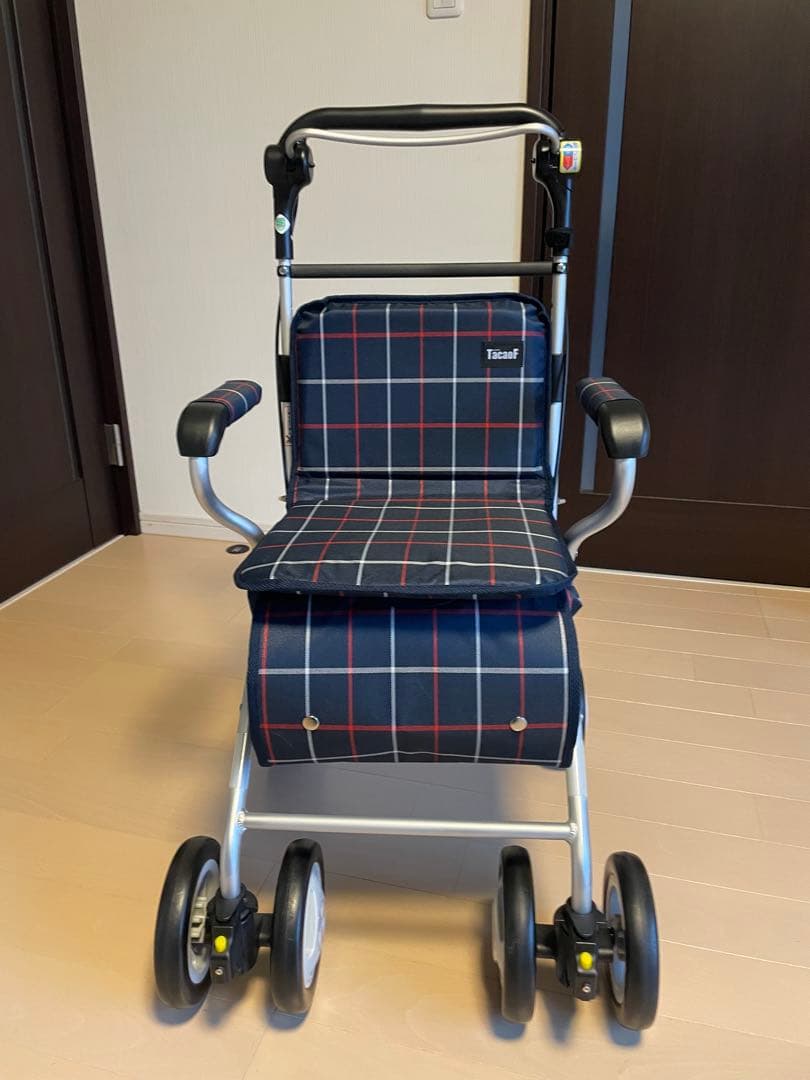 幸和製作所　シルバーカー　歩行器ネイビーチェック