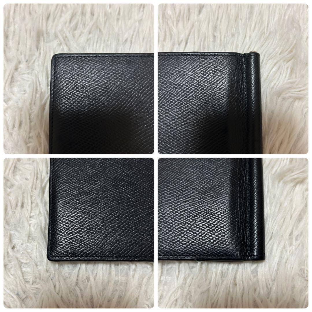 ⭐️美品⭐️セリーヌ マネークリップ ブラック グレインレザー メンズ 折り財布