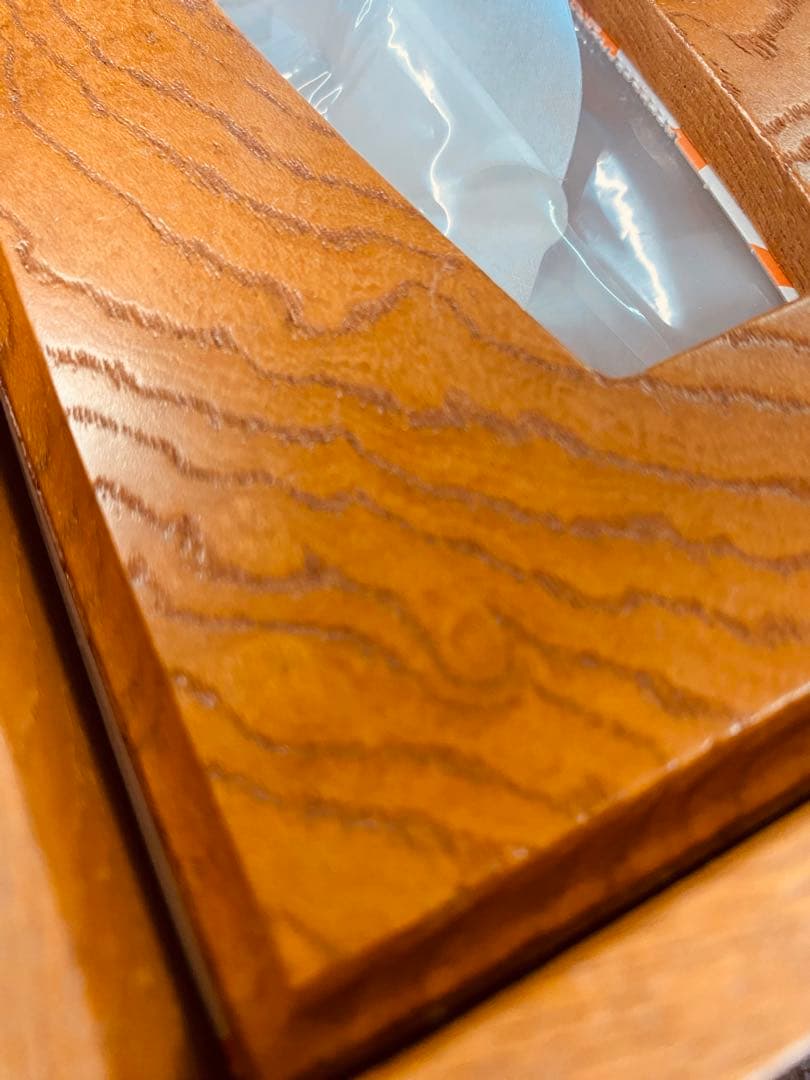 銘木ケヤキ玉杢のテッシュボックス