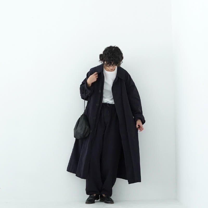 24AW COMOLI 製品染 バルカラーコート ブラック 3 コモリ