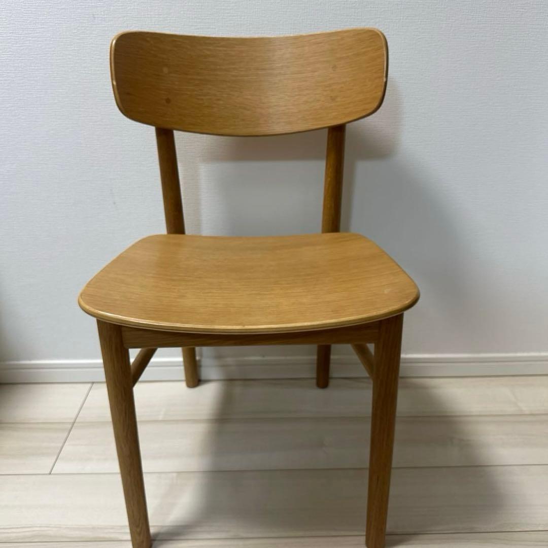 無印良品　ラウンドチェア　椅子　オーク材　プロの梱包発送