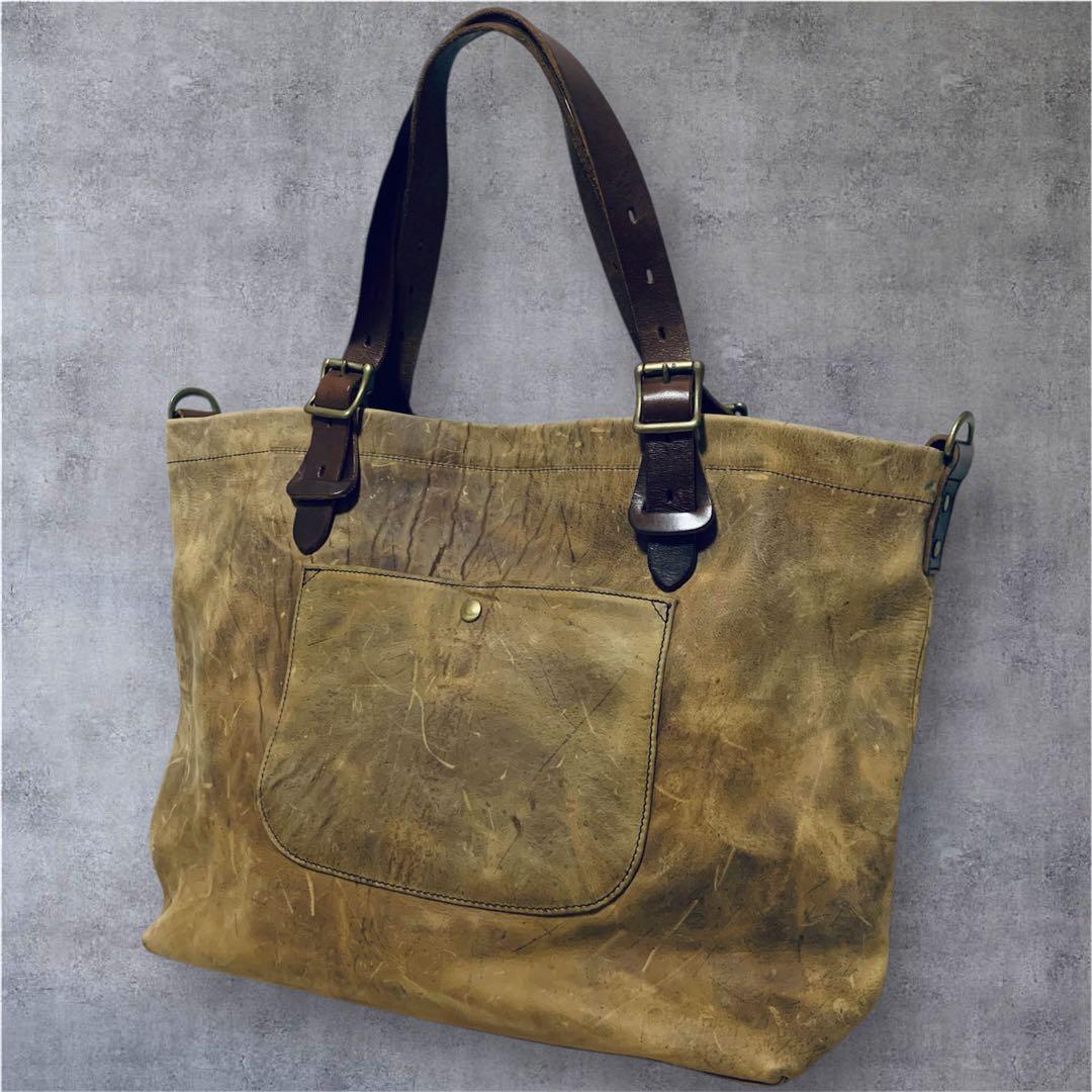 KJ　クーズー kuduレザー 2way トートバッグ　激レア　本革