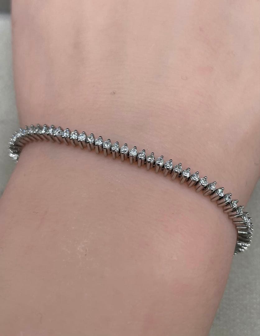 JA123★最高級 ダイヤモンド2ct プラチナ ブレスレット 鑑別書付