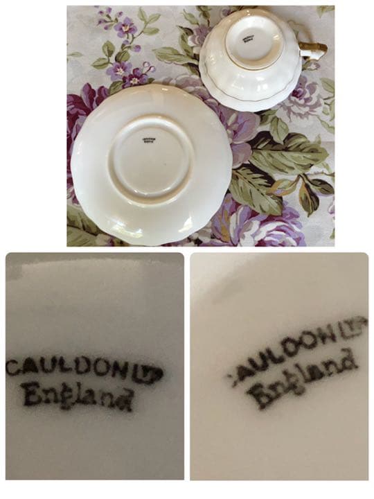 【希少品】コウルドン★手描き金彩ローズ★ピンクC/S