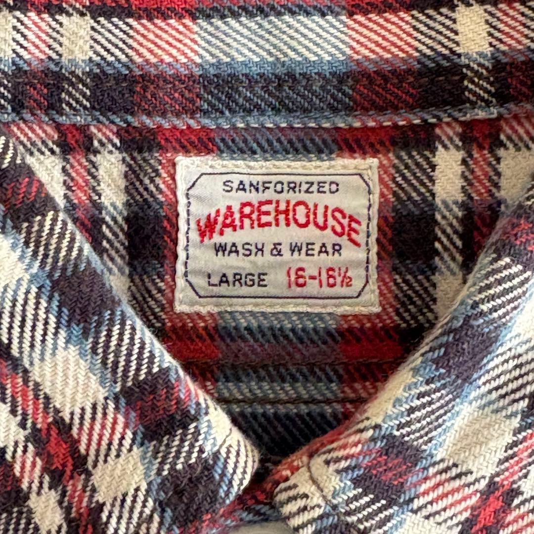 【美品】WAREHOUSE lot3104 ネルシャツ