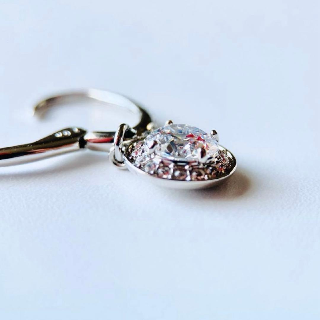 【極美品】スワロフスキー Angelic ラウンドカット ドロップピアス