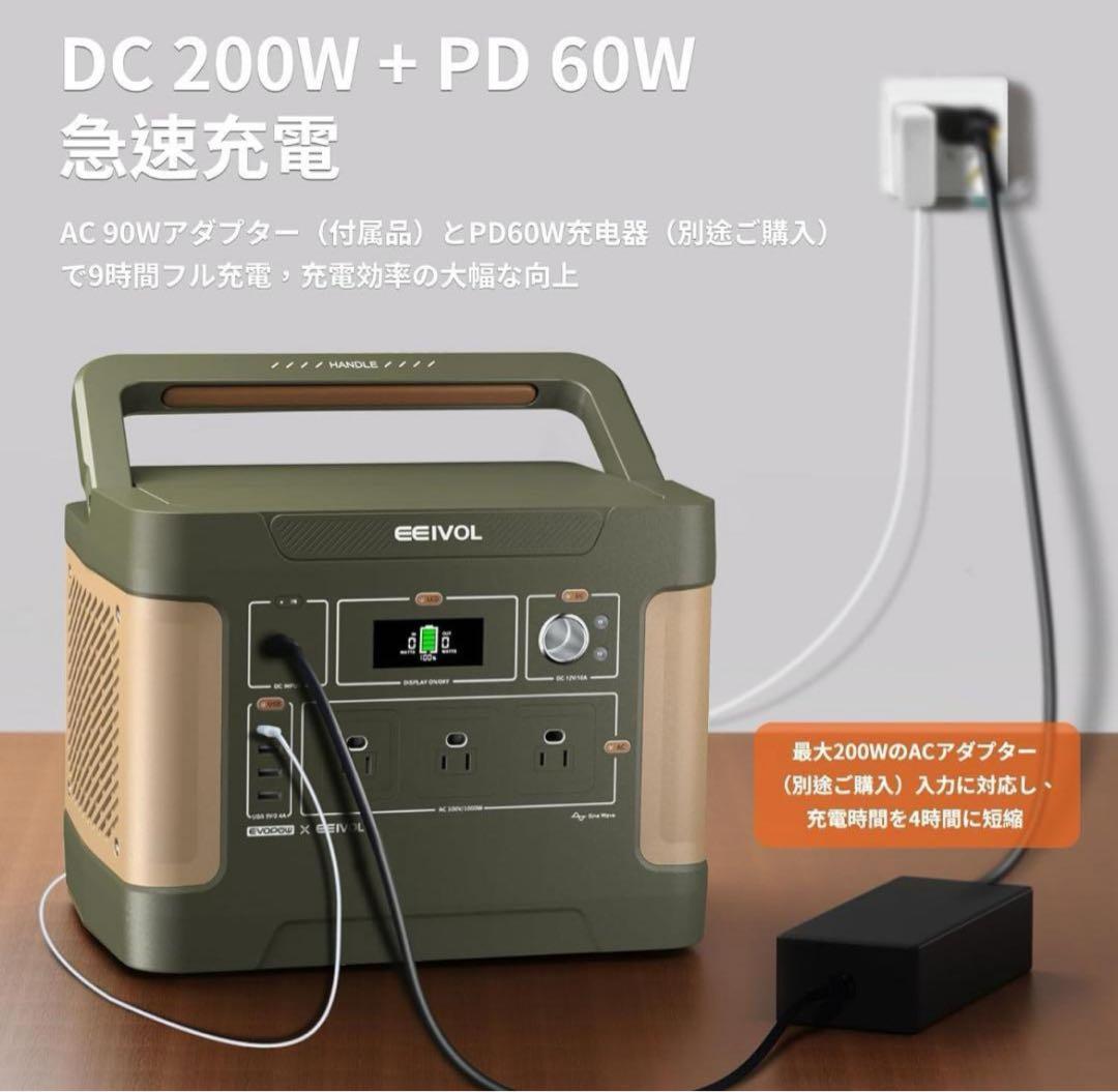 EEIVOL ポータブル電源 1000W 1024Wh