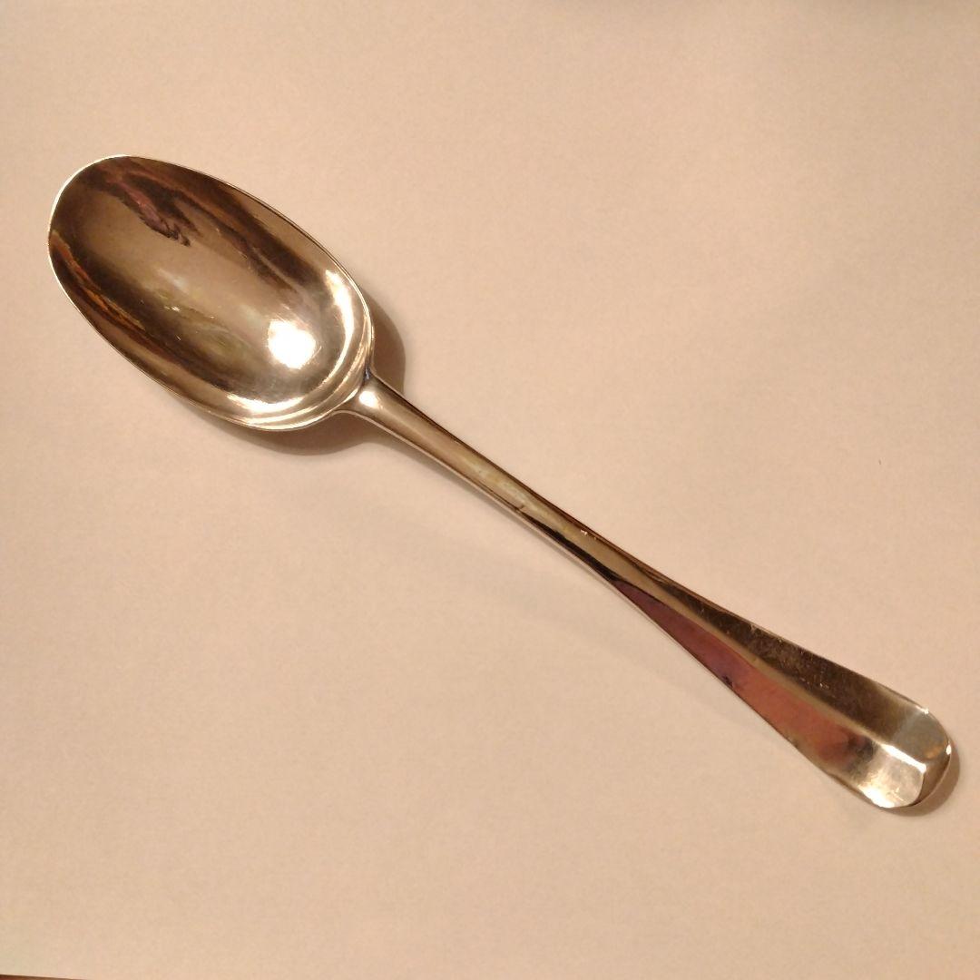 最終値下げ　イギリス　1730年　純銀テーブルスプーン　ハノベリアン
