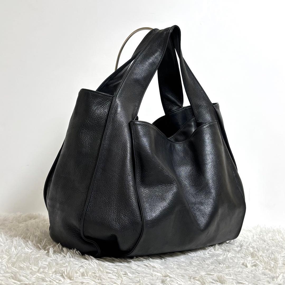 【美品】 michiamo ミキアモ キップソフト トートバッグ レザー