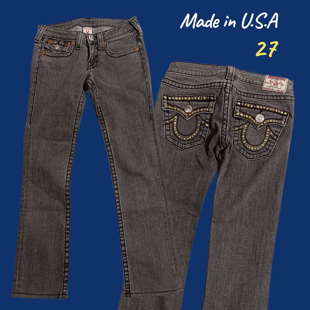 TRUE RELIGION y2k デニム アメリカ製27　ローライズスキニー