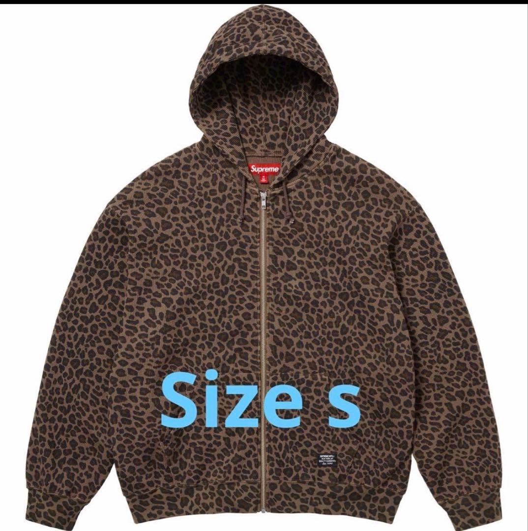 トップス Supreme Hooded Zip Up Thermal leopard