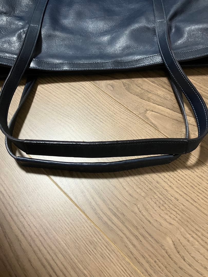 aniary ネイビー レザートートバッグ