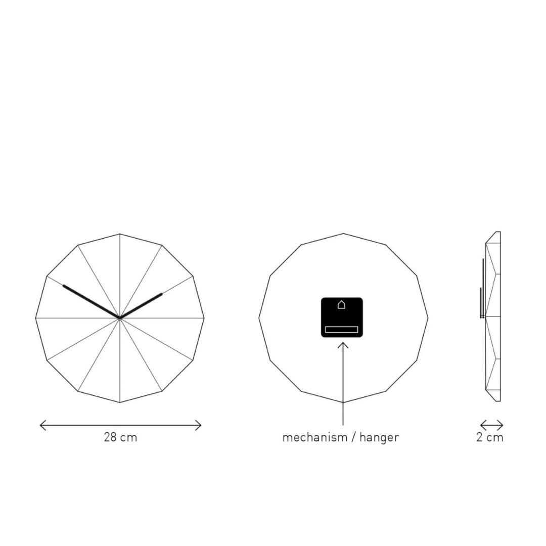 DELTA CLOCK デルタクロック オーク 黒針 LAWA DESIGN