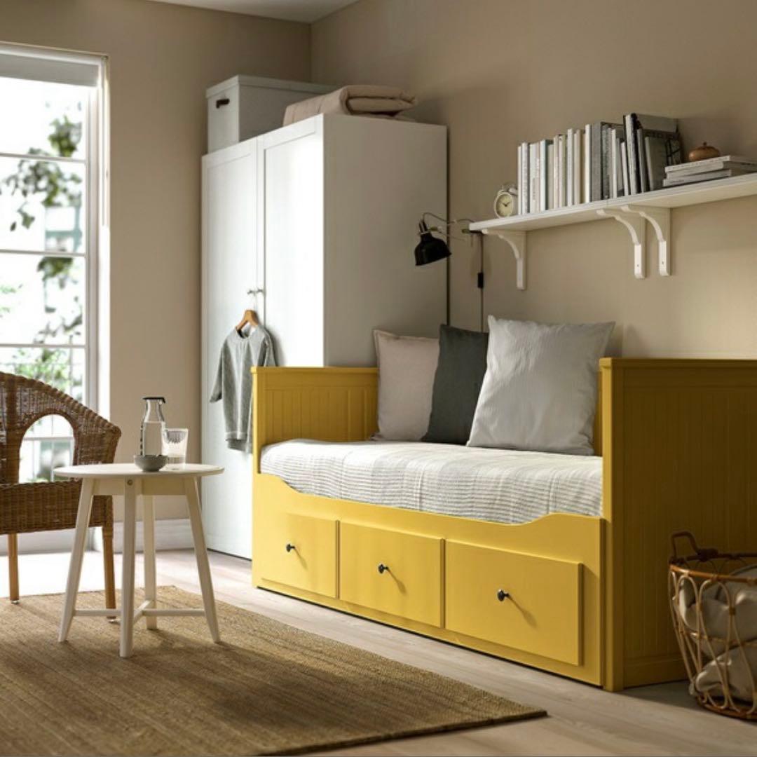 IKEA ヘムネス　デイベッド　イエロー | 完成品発送