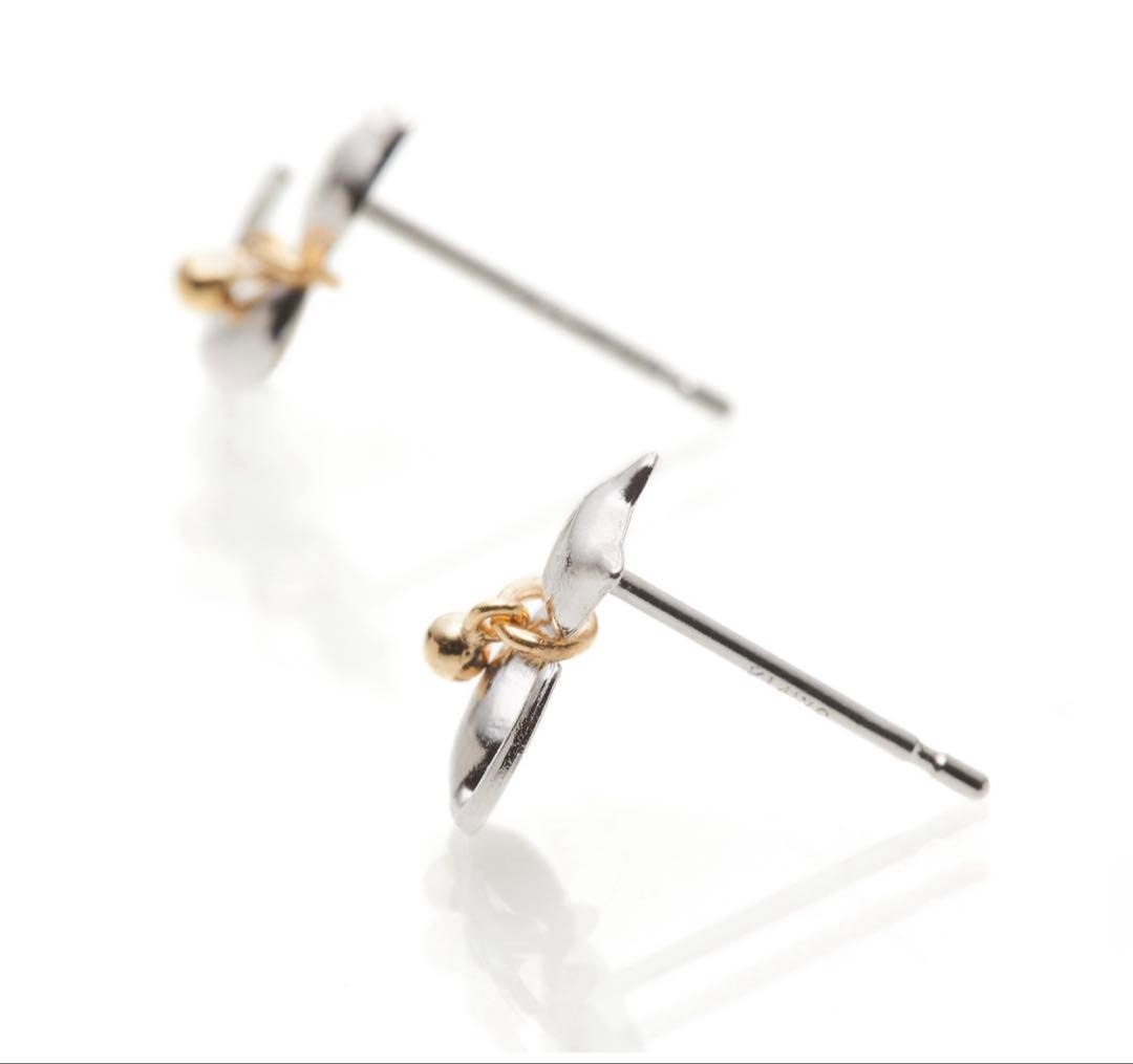 k14 k18 猫デザイン ピアス(両耳用)