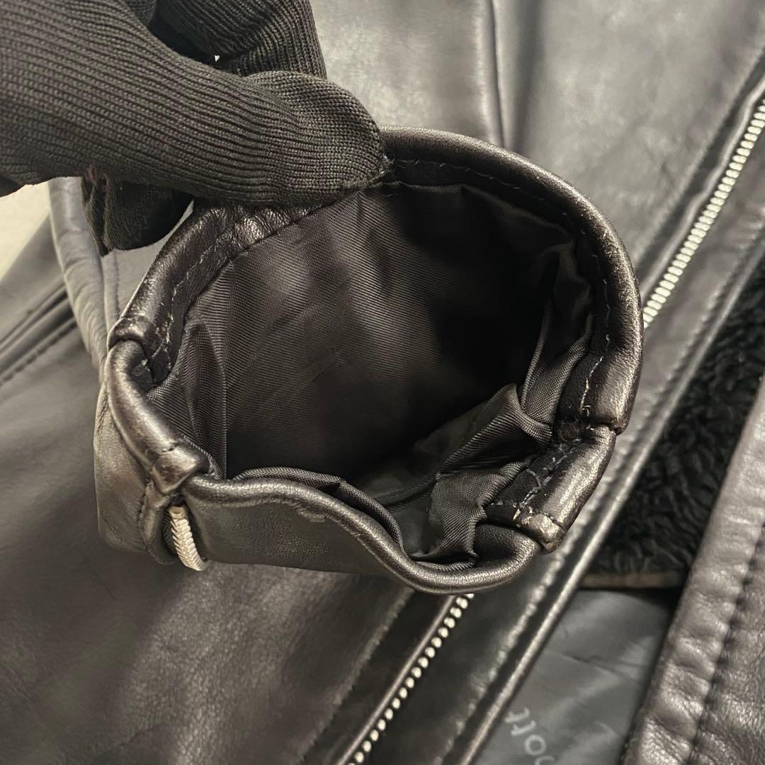 【美品即完売】schott usa製 ライナー付 レザージャケット ブラック