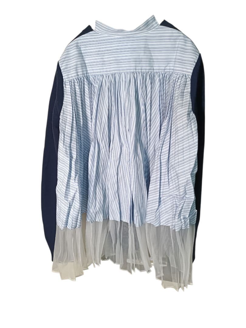 sacai サカイ 異素材ドッキング プリーツ ニット サイズ2