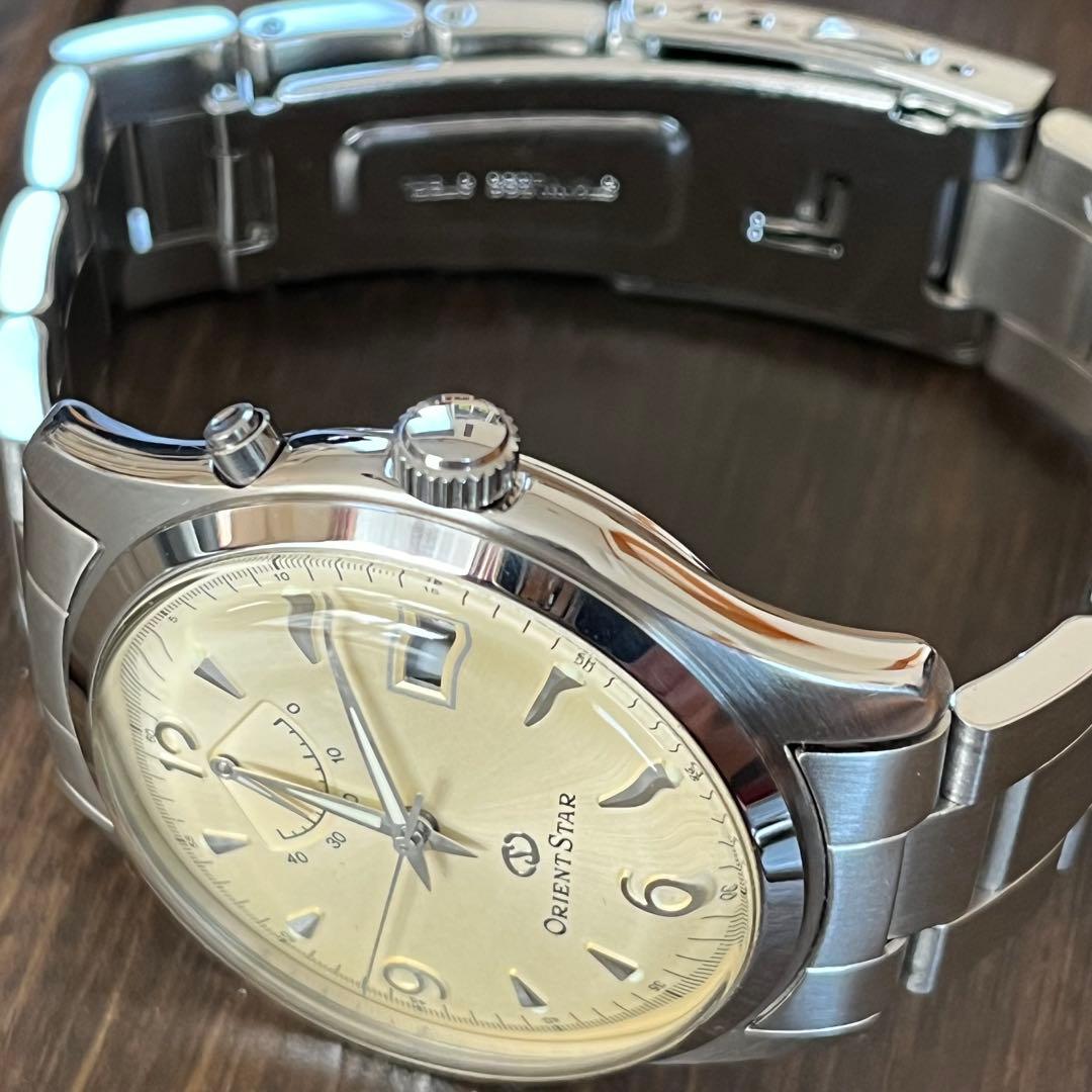 【ジャンク品】ORIENT オリエントスター 自動巻き ベージュ パワーリザーブ