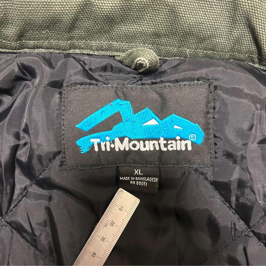 USA古着 90sダックジャケット企業ロゴ刺繍ダック地身幅広めキルティングワーク