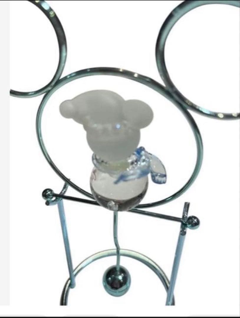 ガラス細工　ディズニー　 クリスマス　ミッキー ミニー雪だるま