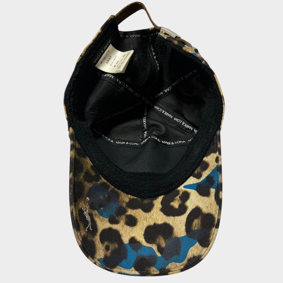 美品 MARK&LONA レオパード ゴルフ キャップ ユニセックス