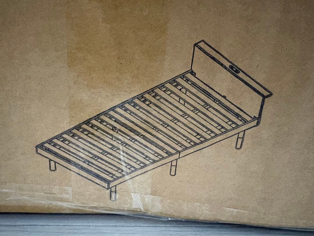 早い者勝ち✨ ベッドフレーム シングル ベッド 宮棚 2口コンセント 3段階高さ