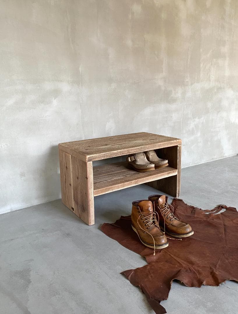 貴重　数量限定　ベンチ　踏み台　サイドテーブル　椅子　古材　観葉植物　シューズ